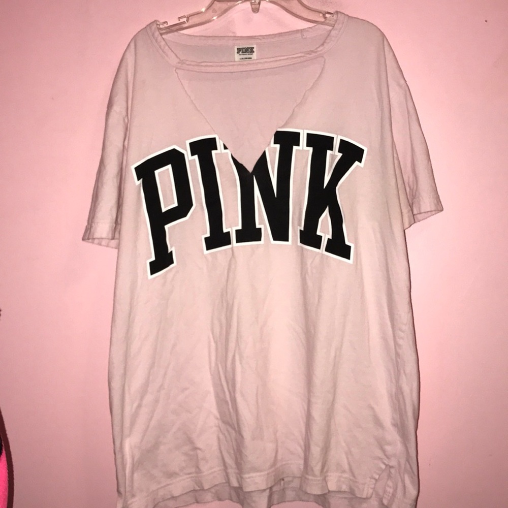 PINK V CUT T SHIRT